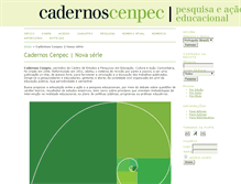 Tablet Screenshot of cadernos.cenpec.org.br